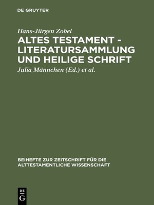 cover image of Altes Testament--Literatursammlung und Heilige Schrift